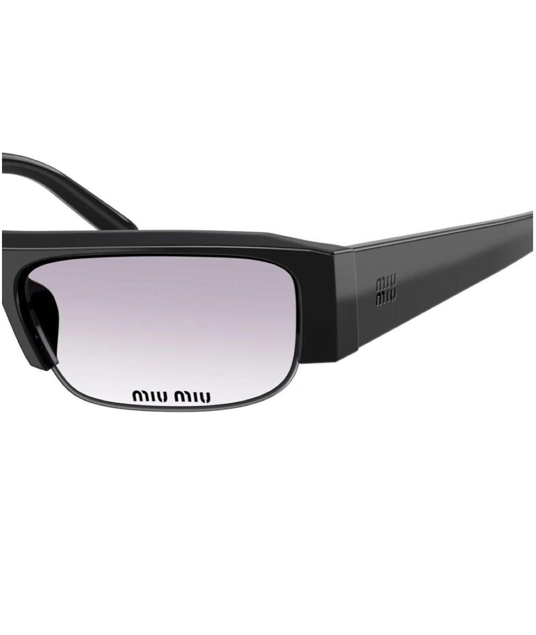 MIU MIU Черные пластиковые солнцезащитные очки, фото 3