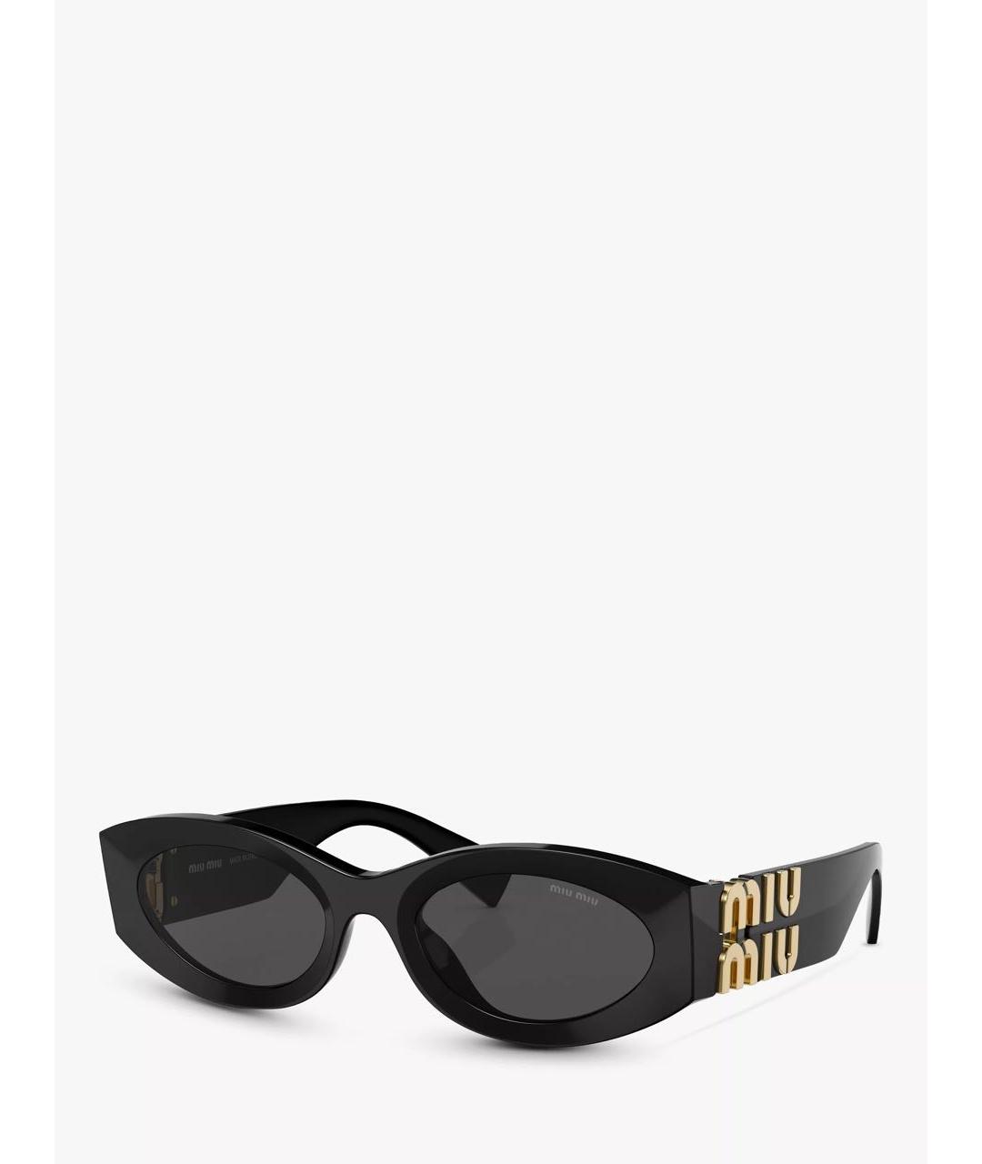MIU MIU Черные пластиковые солнцезащитные очки, фото 7