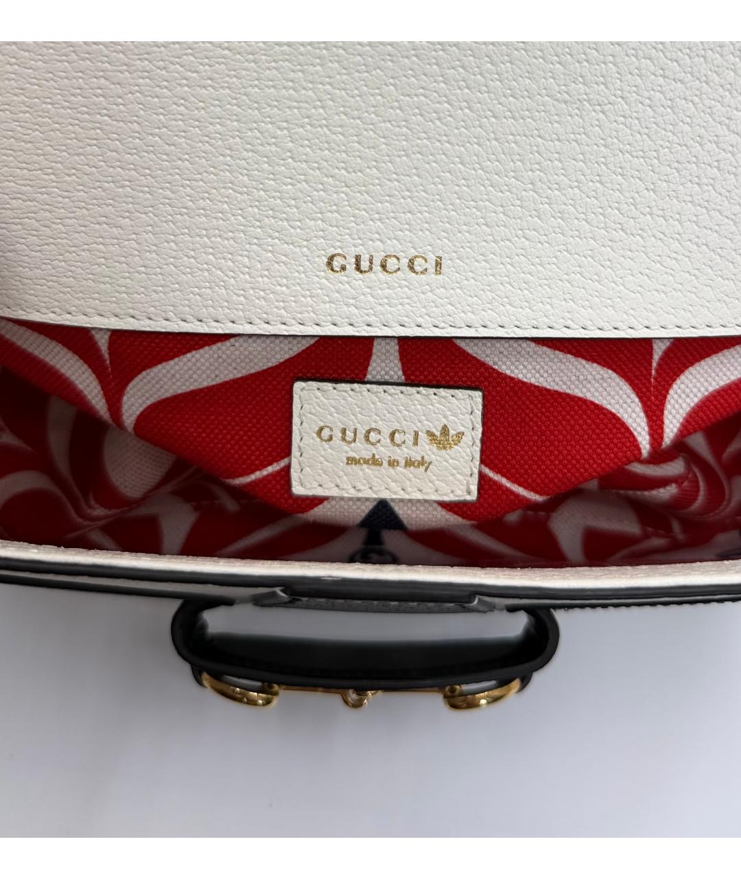 GUCCI Белая кожаная сумка через плечо, фото 4
