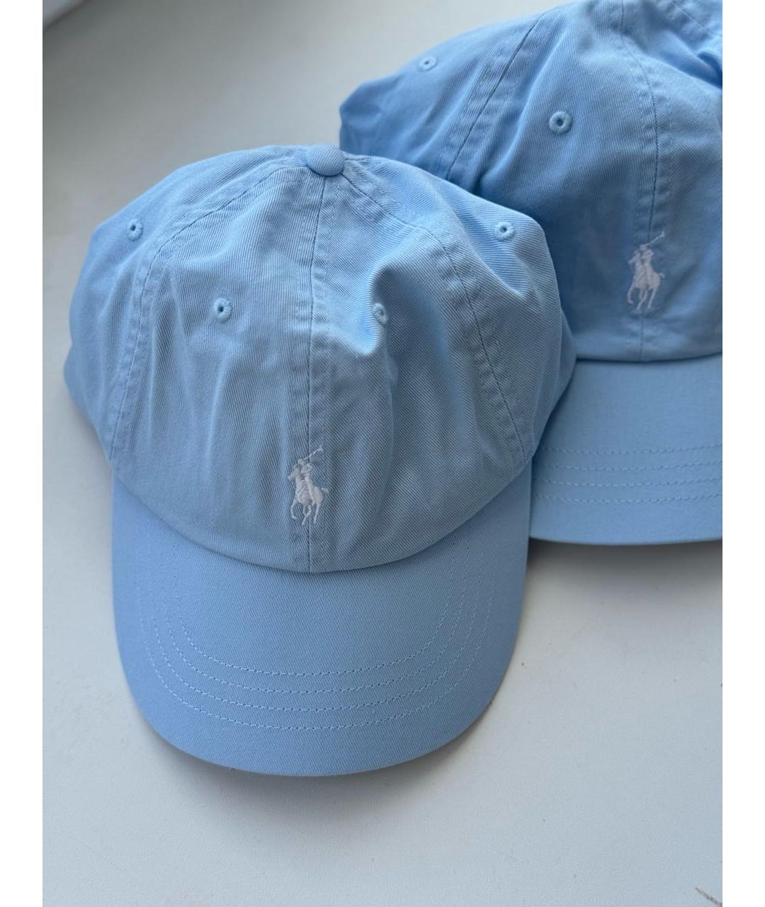 POLO RALPH LAUREN Голубая хлопковая кепка/бейсболка, фото 6