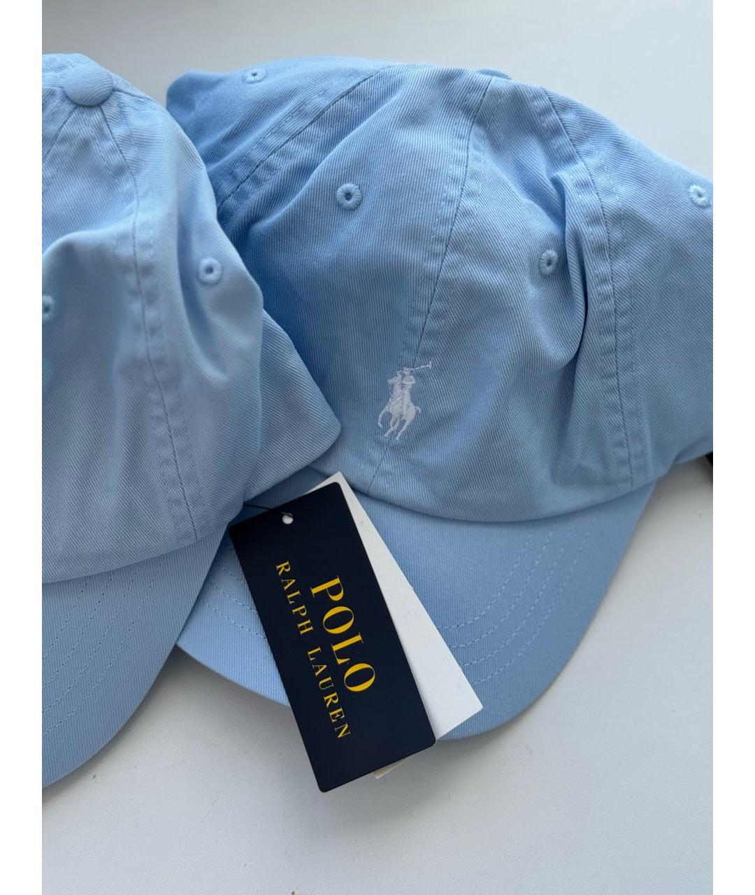 POLO RALPH LAUREN Голубая хлопковая кепка/бейсболка, фото 2