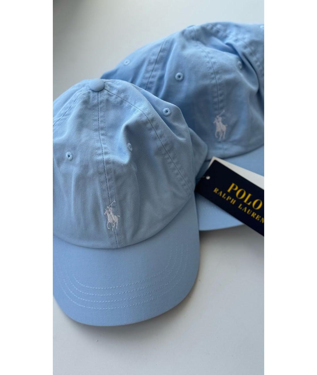 POLO RALPH LAUREN Голубая хлопковая кепка/бейсболка, фото 3