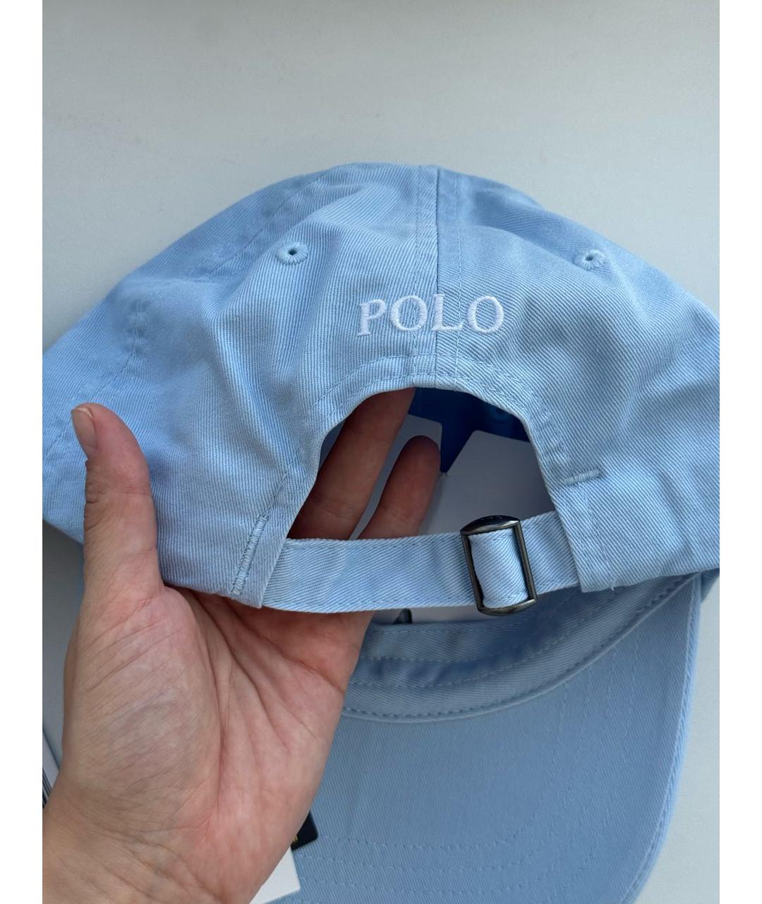 POLO RALPH LAUREN Голубая хлопковая кепка/бейсболка, фото 5
