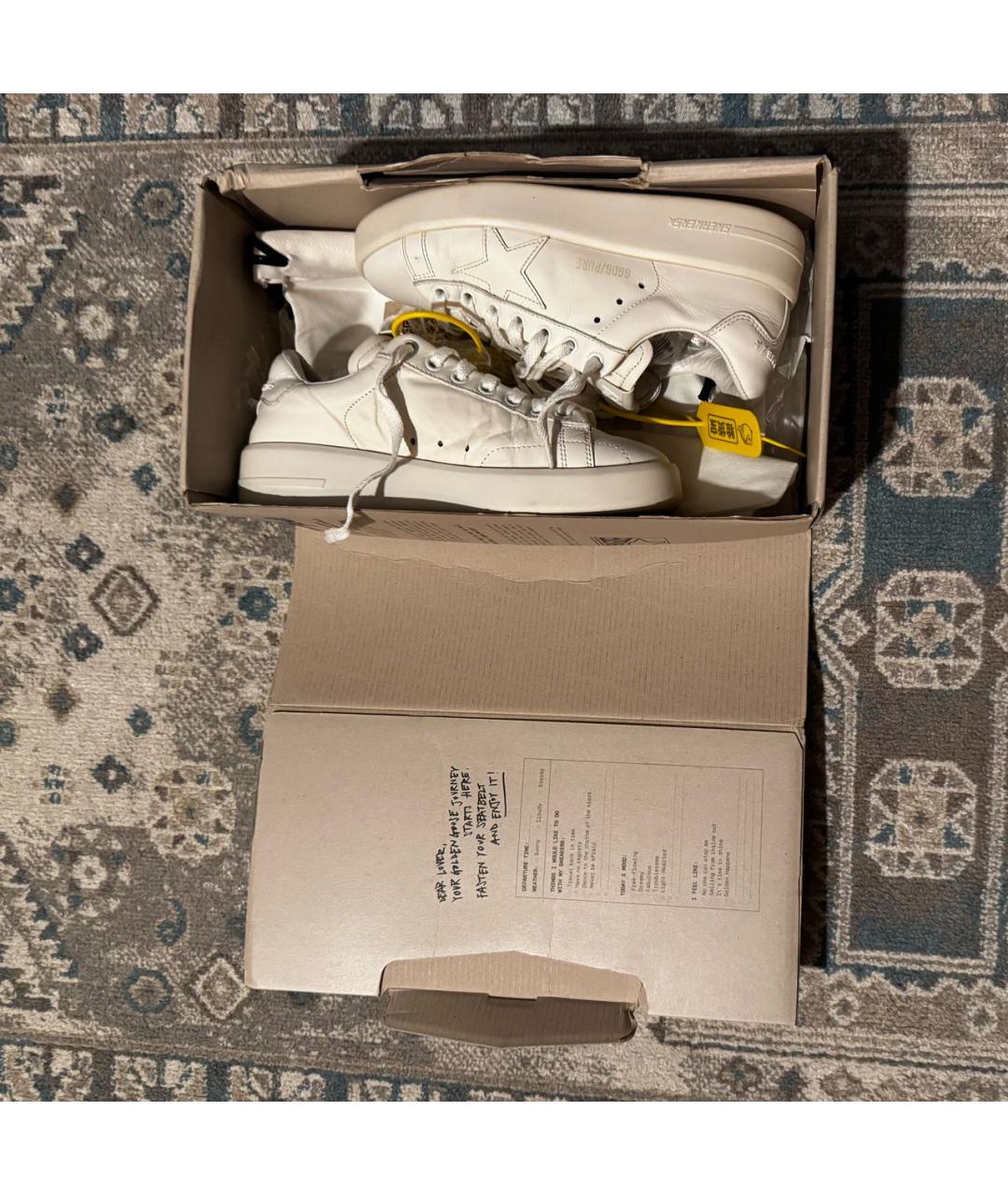 GOLDEN GOOSE Белые кожаные кеды, фото 5