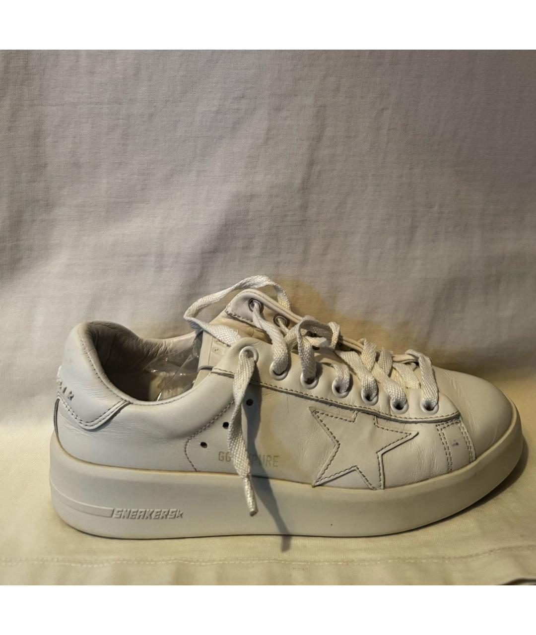 GOLDEN GOOSE Белые кожаные кеды, фото 7