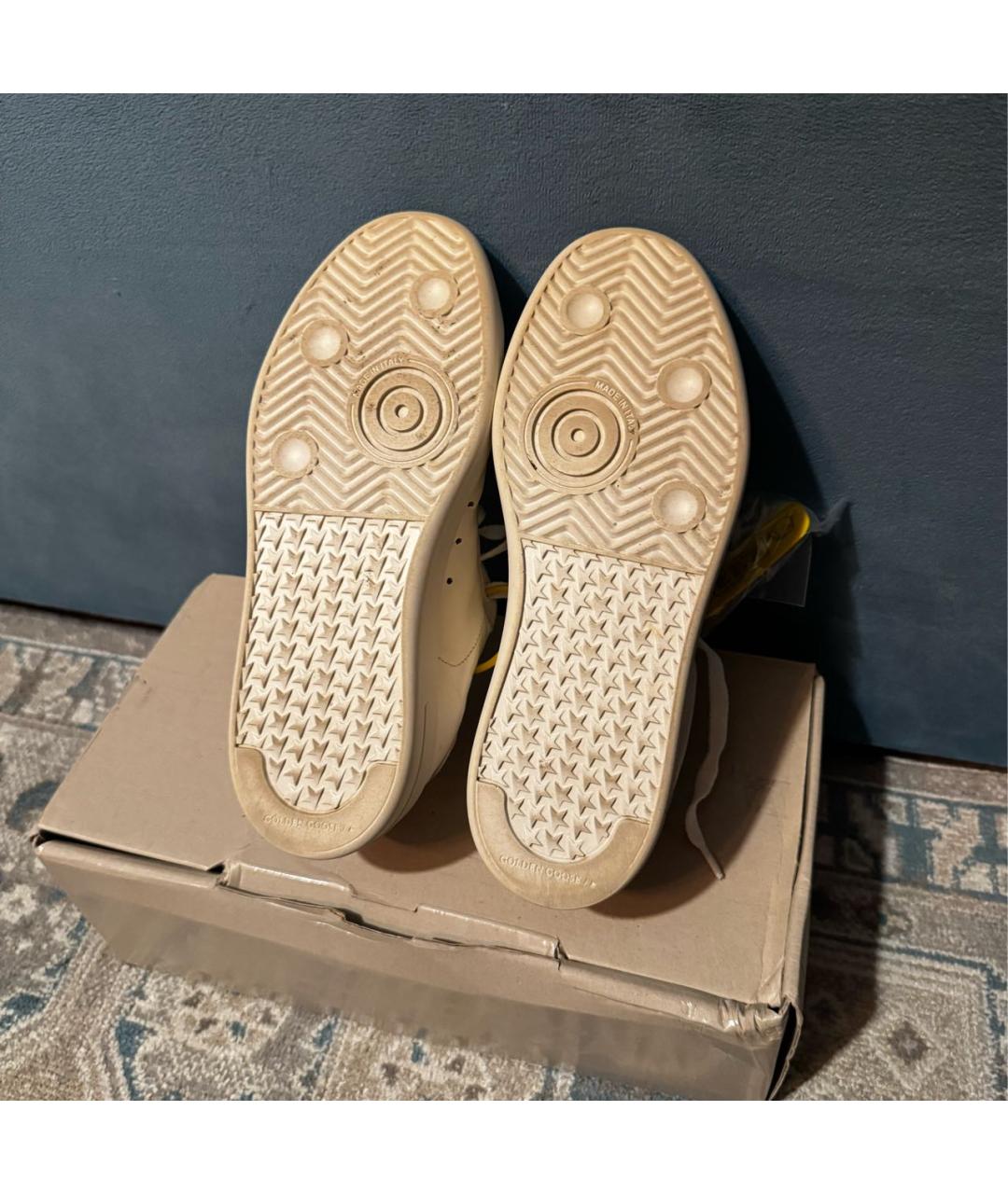 GOLDEN GOOSE Белые кожаные кеды, фото 6