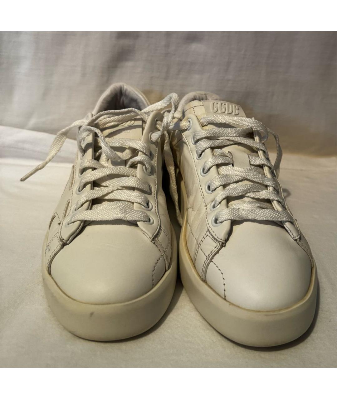 GOLDEN GOOSE Белые кожаные кеды, фото 2