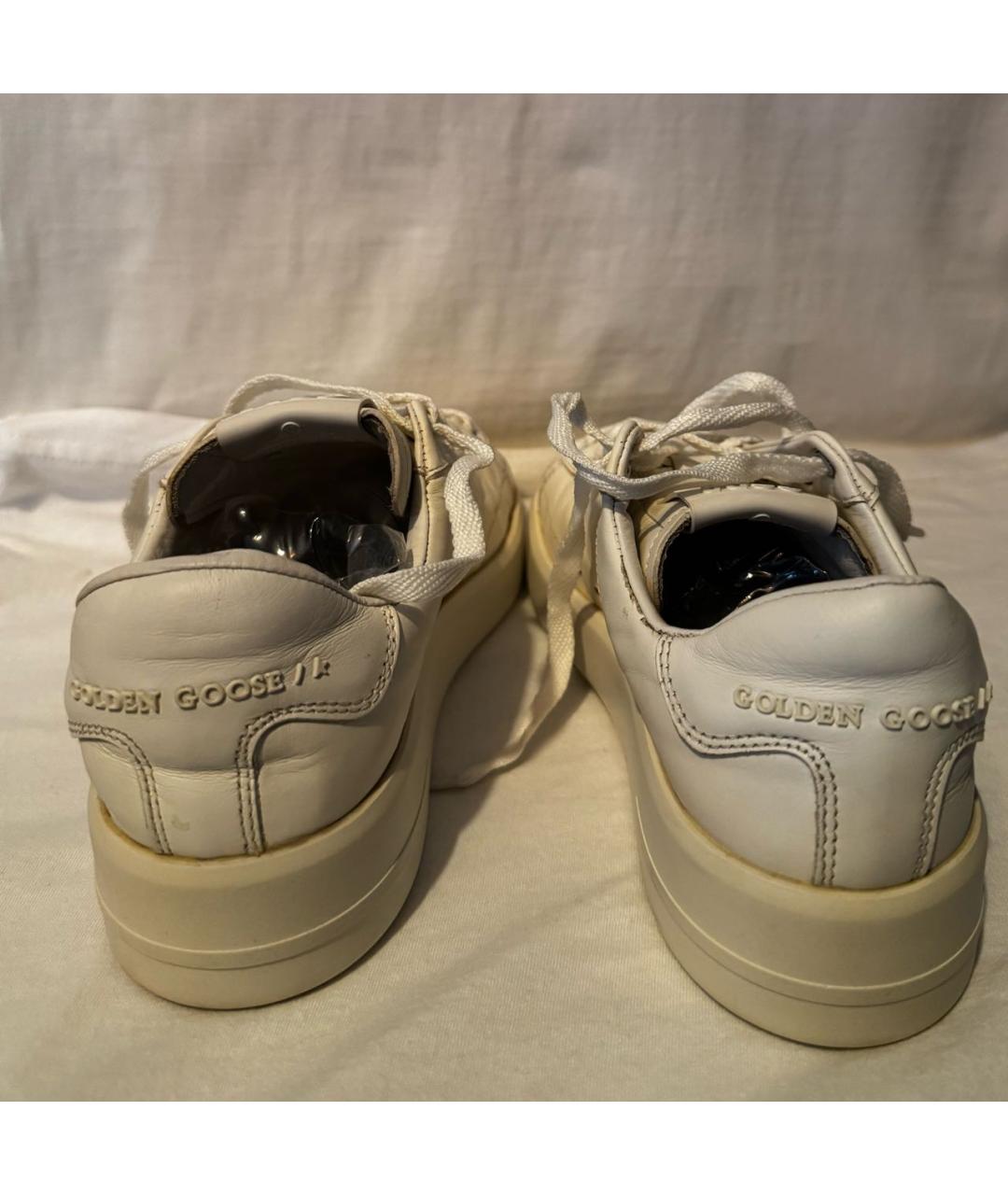 GOLDEN GOOSE Белые кожаные кеды, фото 4