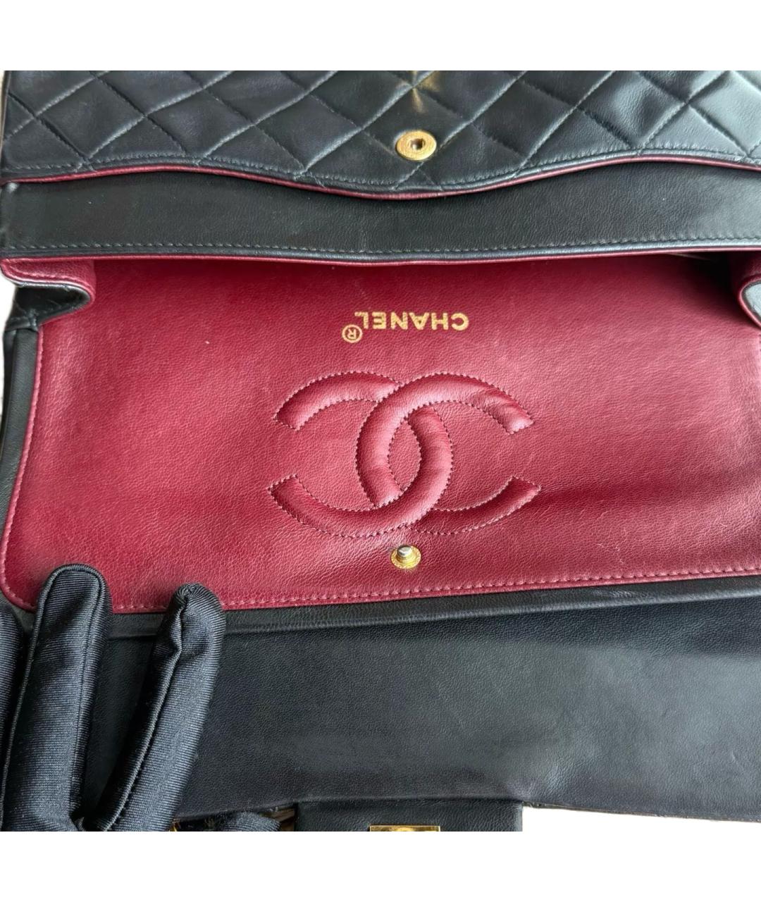 CHANEL Черная кожаная сумка через плечо, фото 8