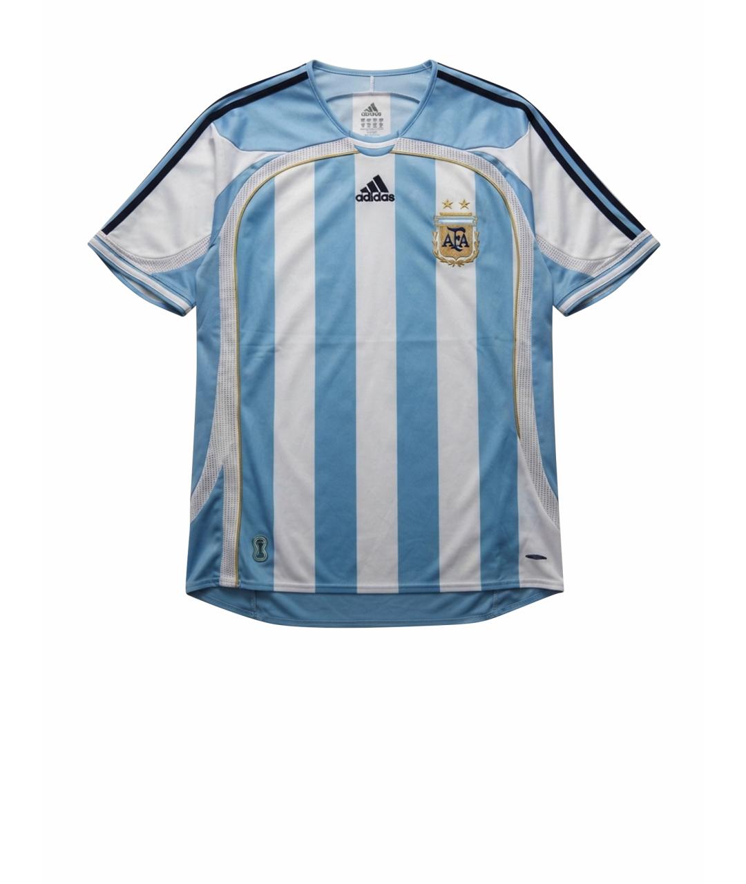 ADIDAS Голубая синтетическая футболка, фото 1