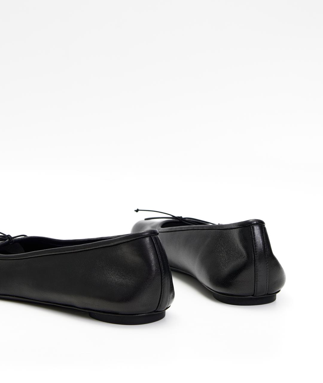 BALENCIAGA Черные кожаные балетки, фото 3