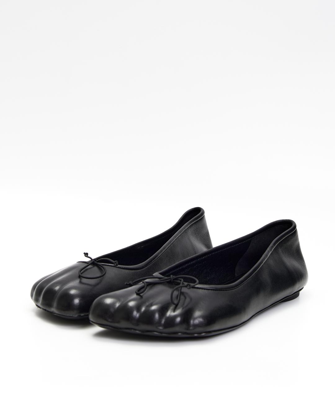 BALENCIAGA Черные кожаные балетки, фото 2