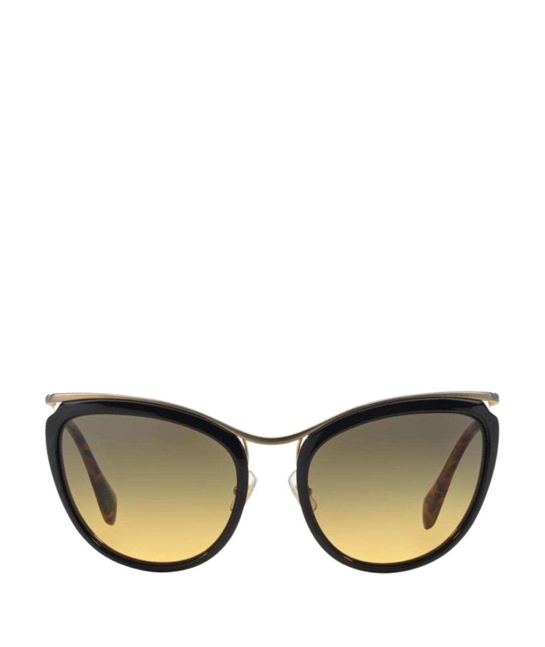 MIU MIU Золотые солнцезащитные очки, фото 1
