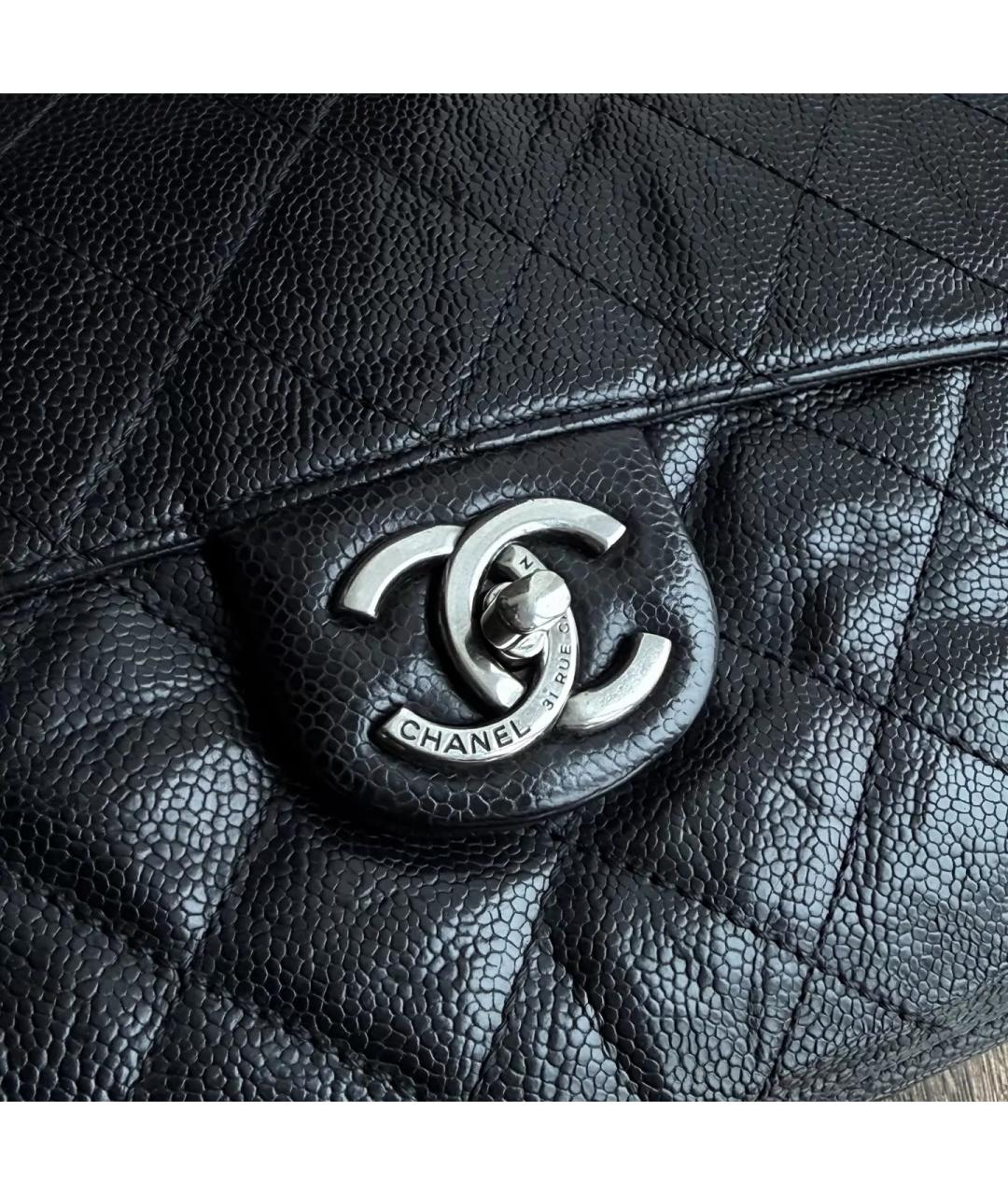 CHANEL Черная кожаная сумка через плечо, фото 8