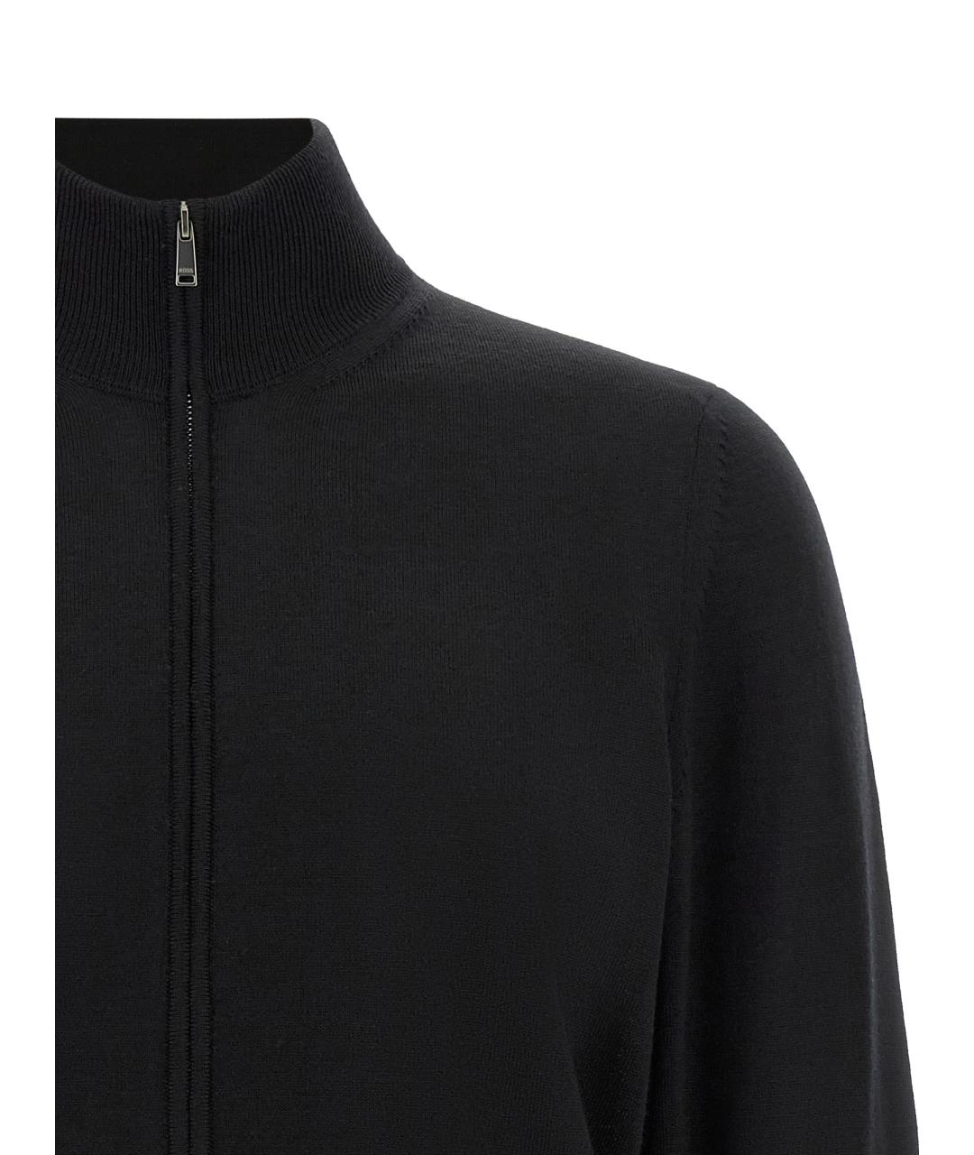 HUGO BOSS Черный шерстяной джемпер / свитер, фото 3