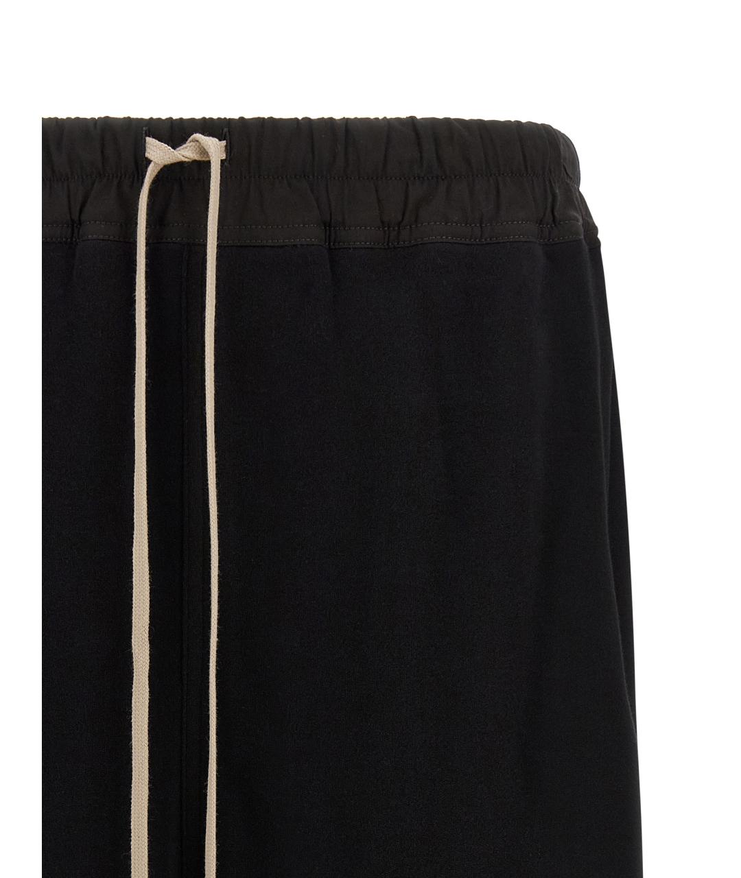 RICK OWENS Черные хлопковые шорты, фото 3