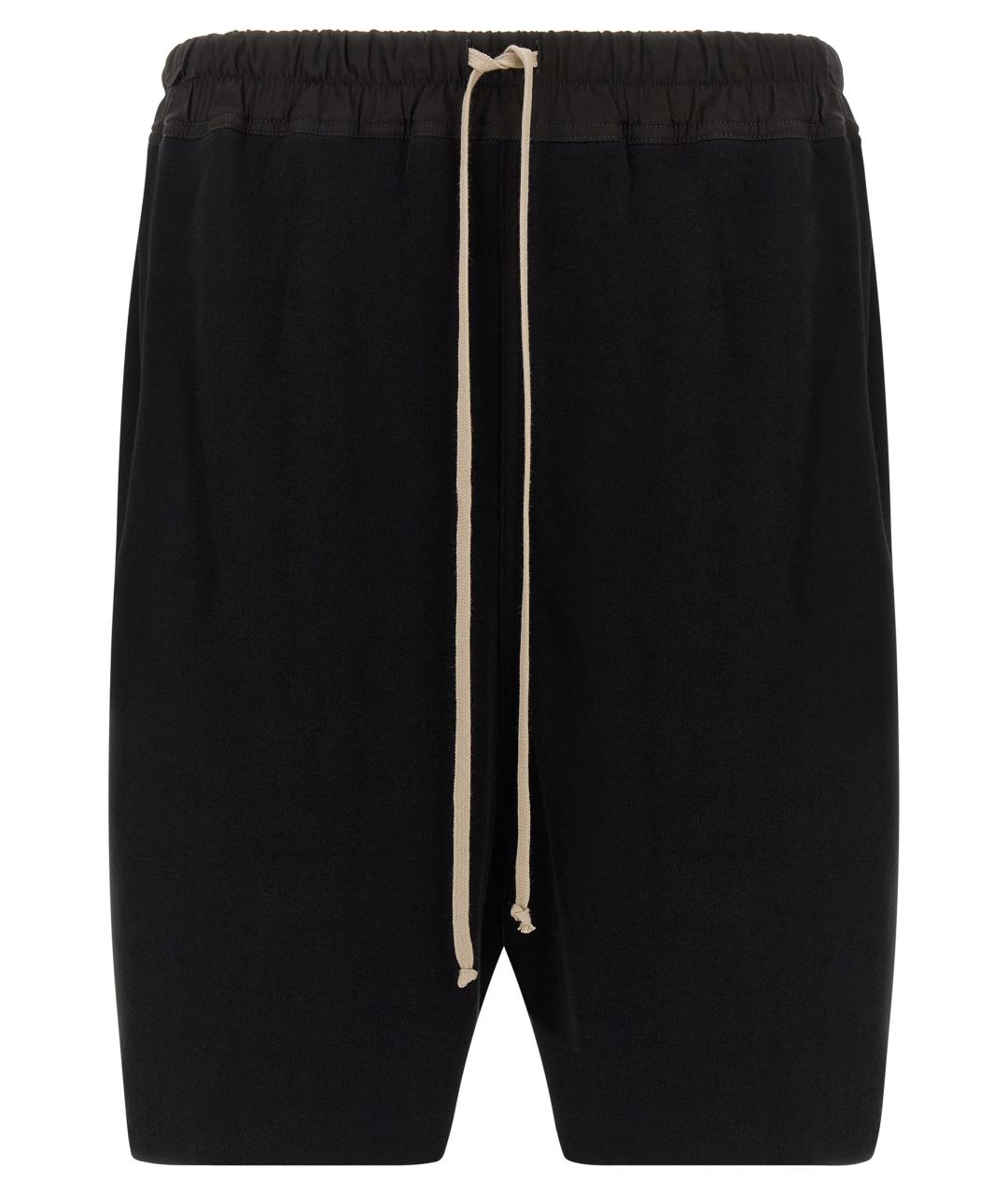 RICK OWENS Черные хлопковые шорты, фото 1