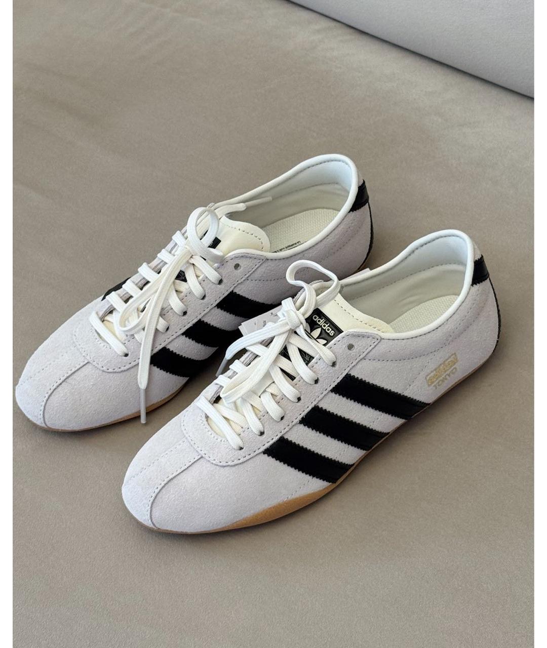 ADIDAS Бежевые замшевые кеды, фото 3