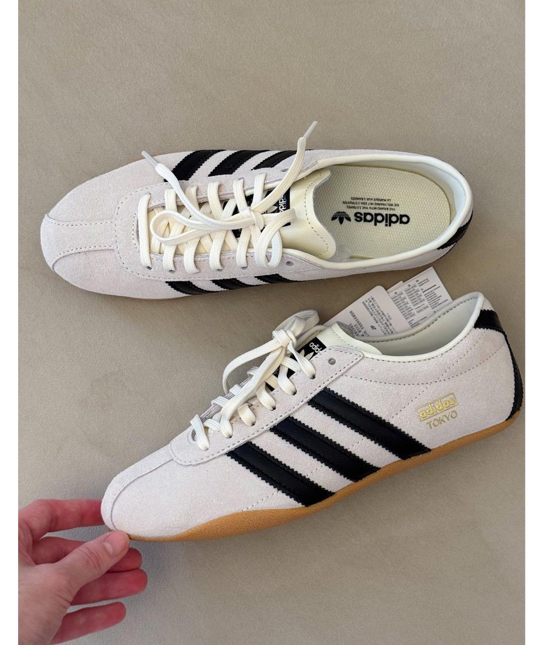 ADIDAS Бежевые замшевые кеды, фото 5