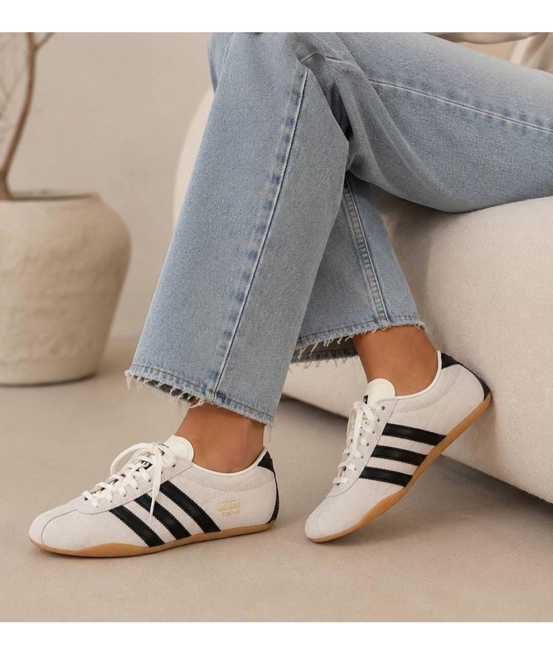 ADIDAS Бежевые замшевые кеды, фото 2