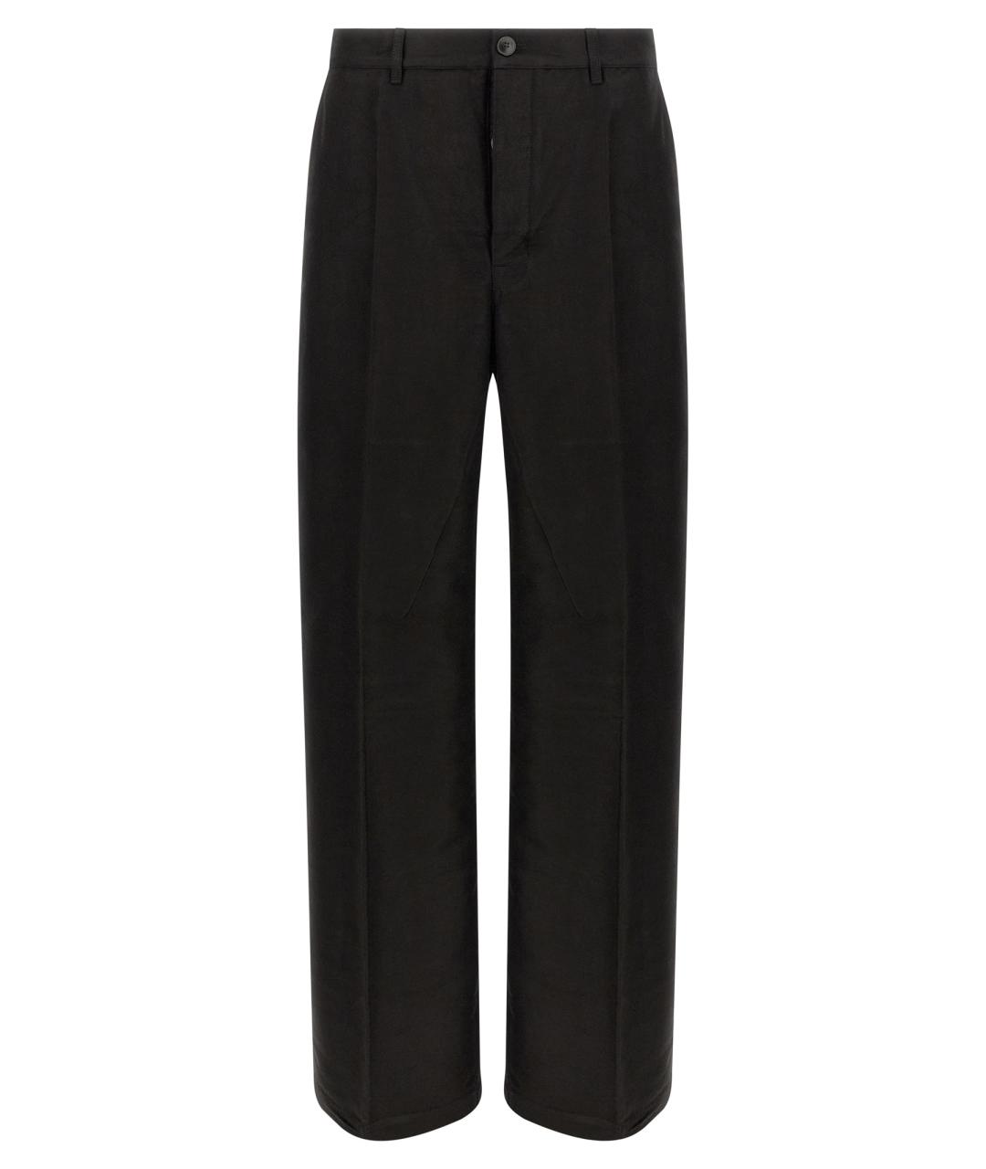 RICK OWENS Черные льняные повседневные брюки, фото 1