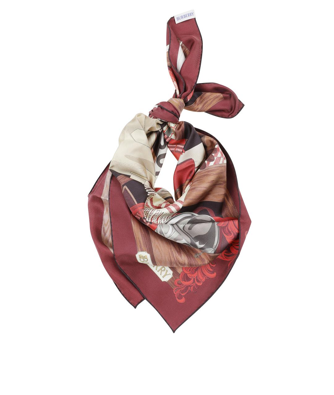 BURBERRY Мульти шелковый платок, фото 1