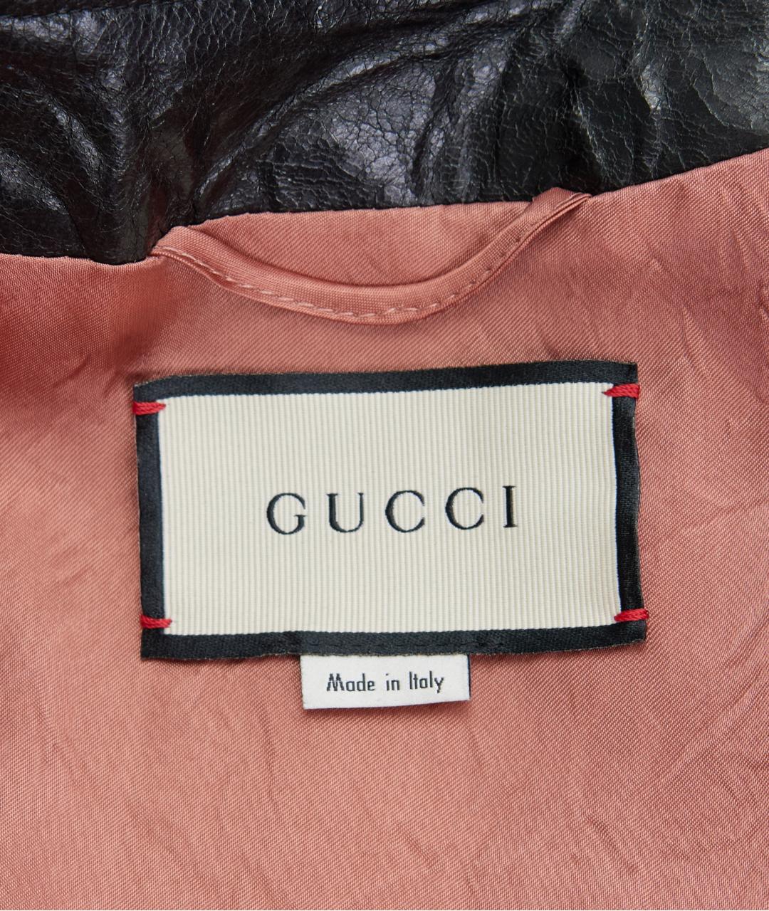 GUCCI Черный кожаный жакет/пиджак, фото 3