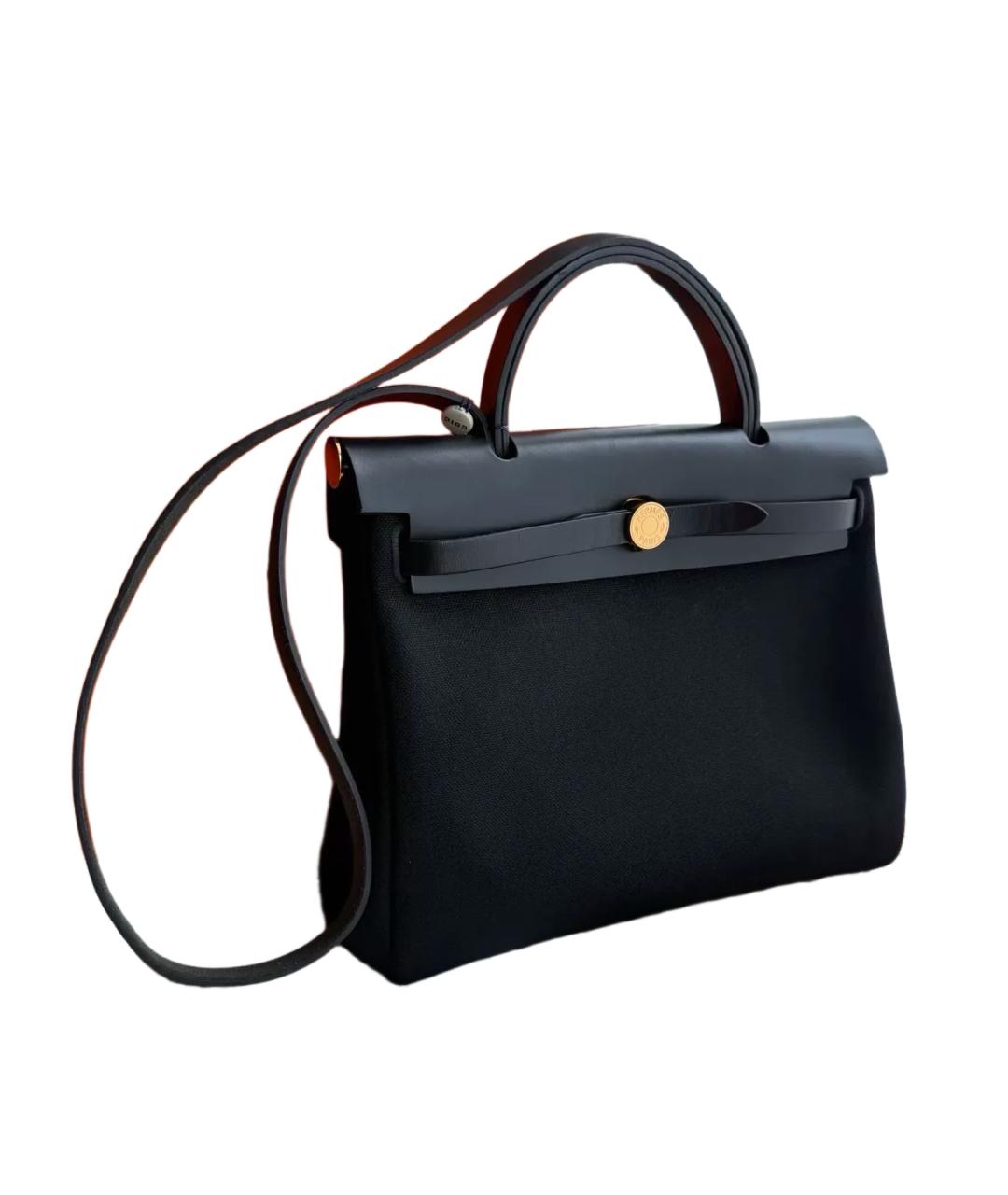 HERMES Черная тканевая сумка через плечо, фото 10