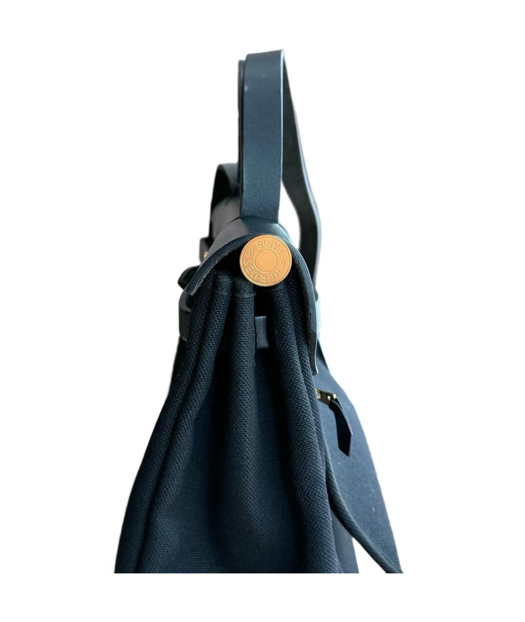 HERMES Черная тканевая сумка через плечо, фото 4