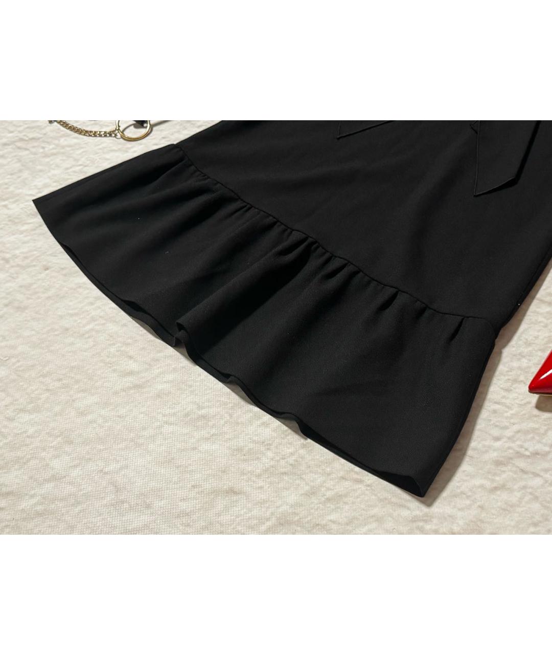 RED VALENTINO Черное коктейльное платье, фото 5