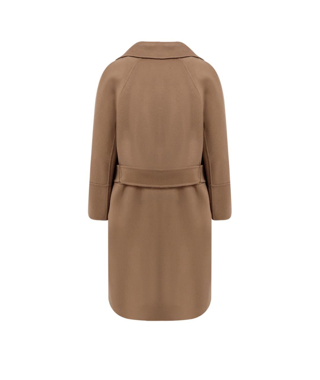 'S MAX MARA Коричневое шерстяное пальто, фото 2