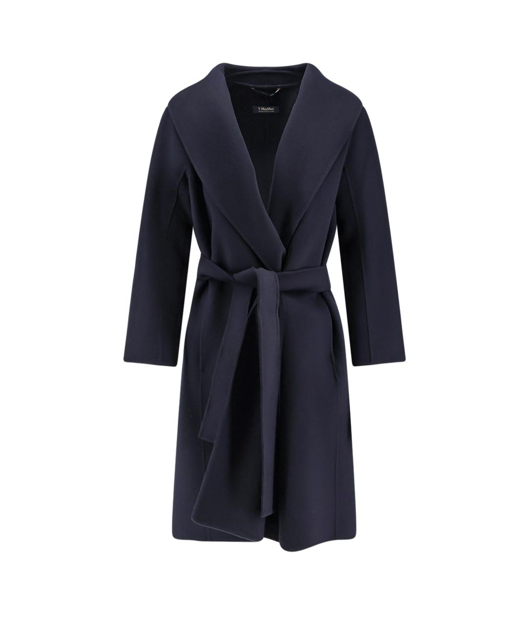 'S MAX MARA Синее шерстяное пальто, фото 1