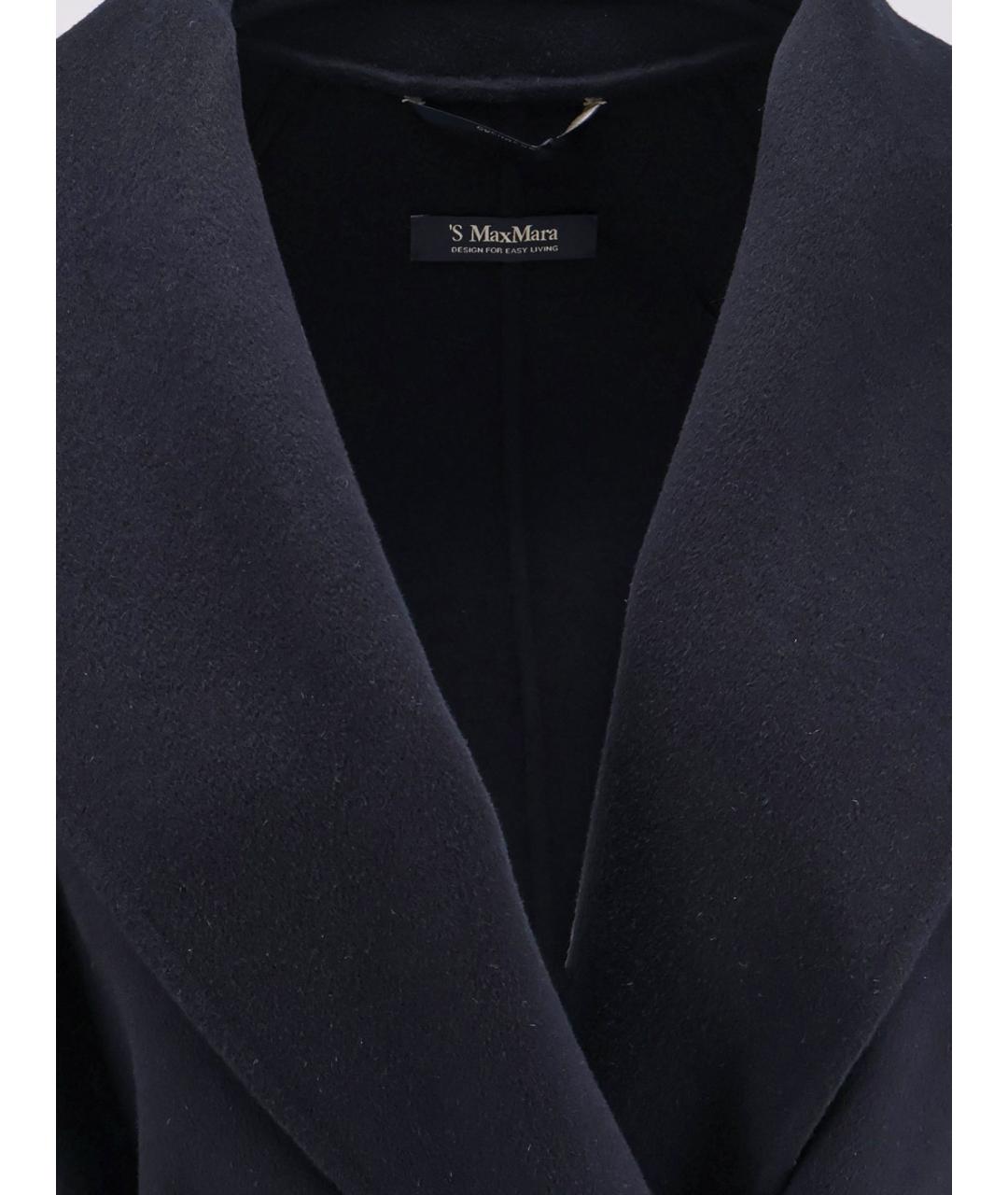 'S MAX MARA Синее шерстяное пальто, фото 3