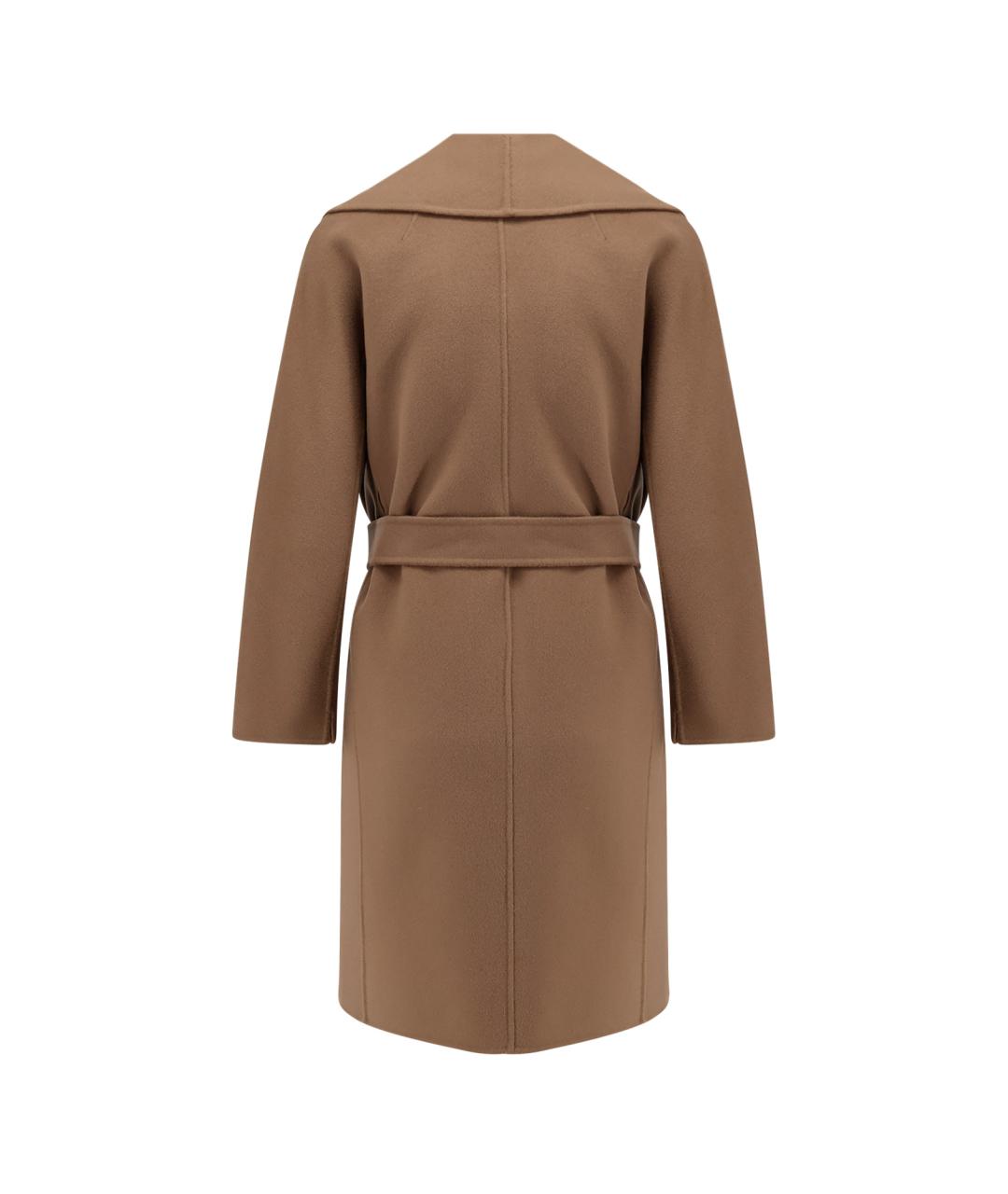 'S MAX MARA Коричневое шерстяное пальто, фото 2