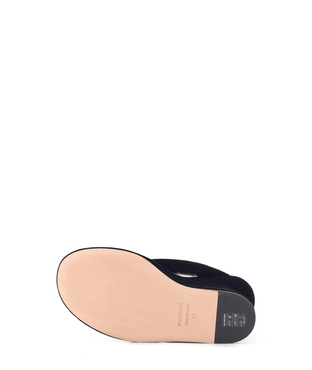 BALENCIAGA Черные текстильные мюли, фото 4