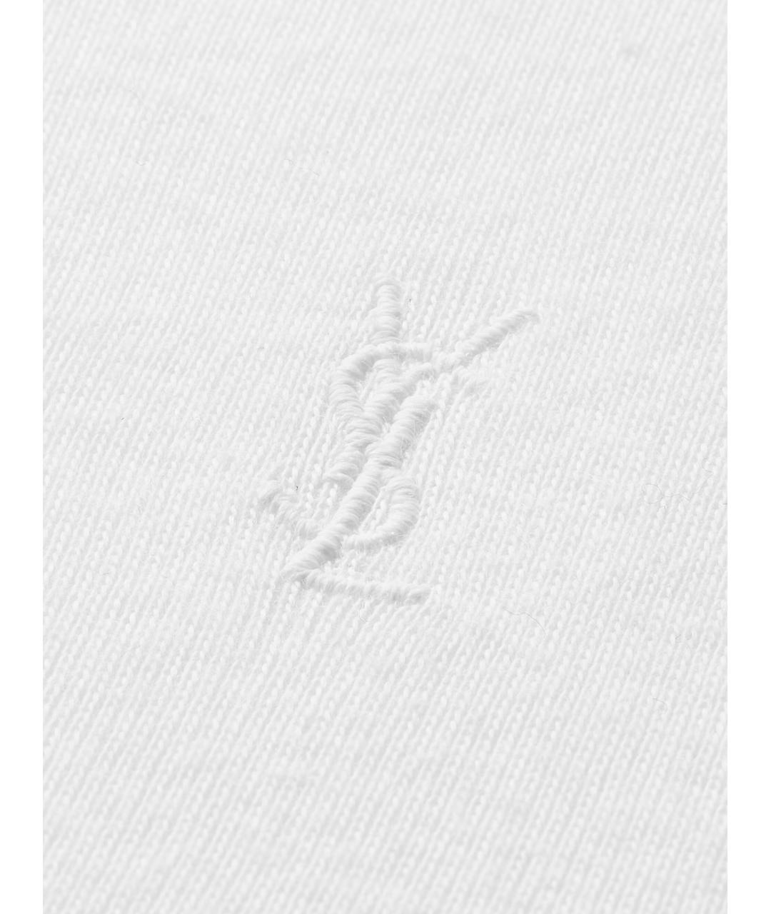 SAINT LAURENT Белая хлопковая футболка, фото 3