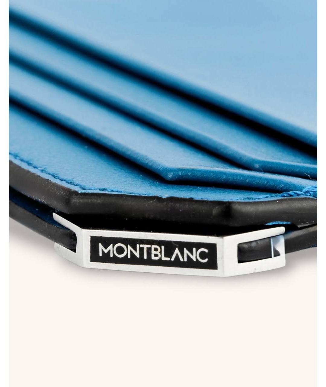 MONTBLANC Синий кожаный кардхолдер, фото 3