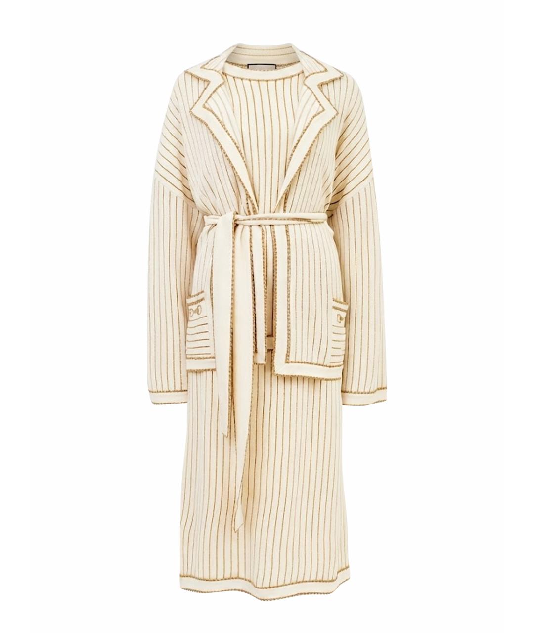 GUCCI Бежевый шерстяной костюм с брюками, фото 1