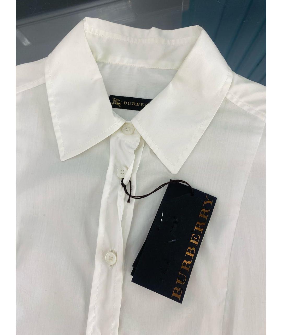 BURBERRY Белая хлопковая рубашка, фото 3