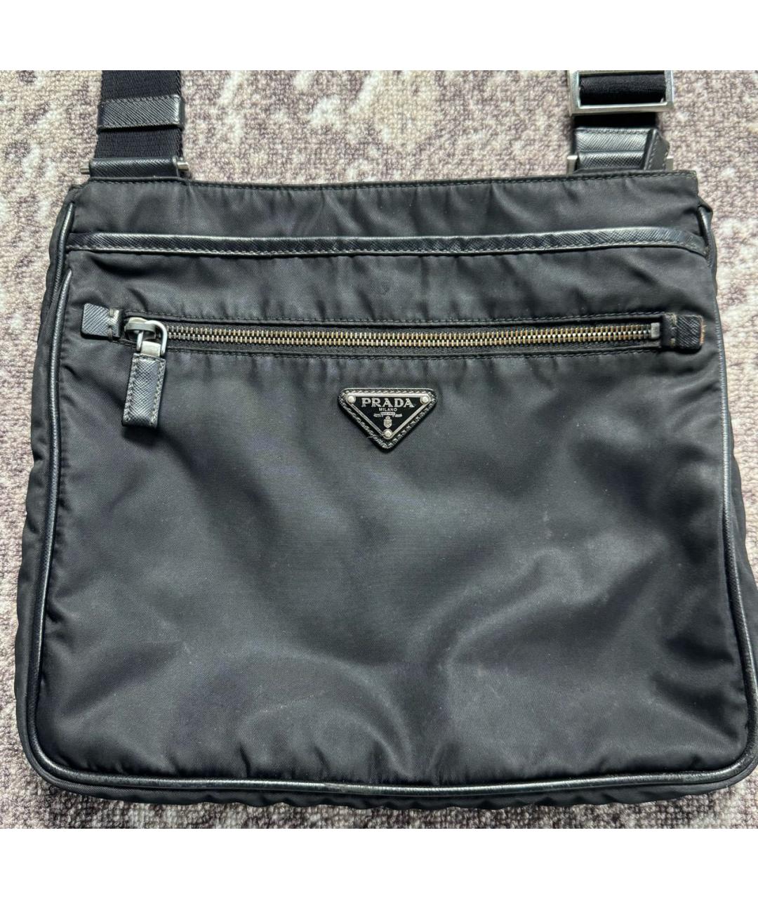 PRADA Черная нейлоновая сумка на плечо, фото 3