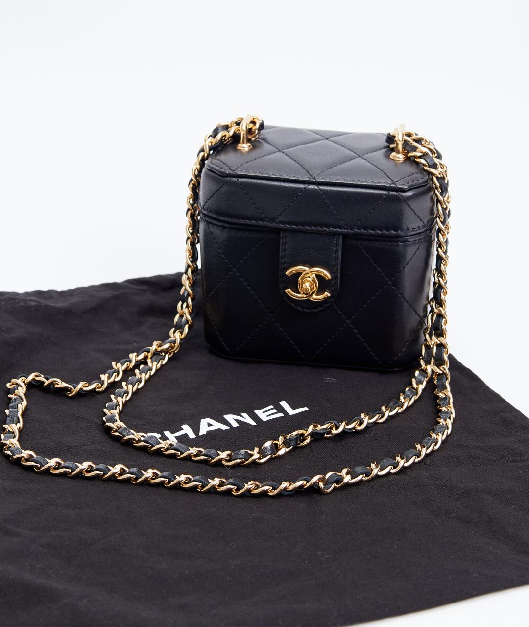 CHANEL Черная кожаная сумка через плечо, фото 4