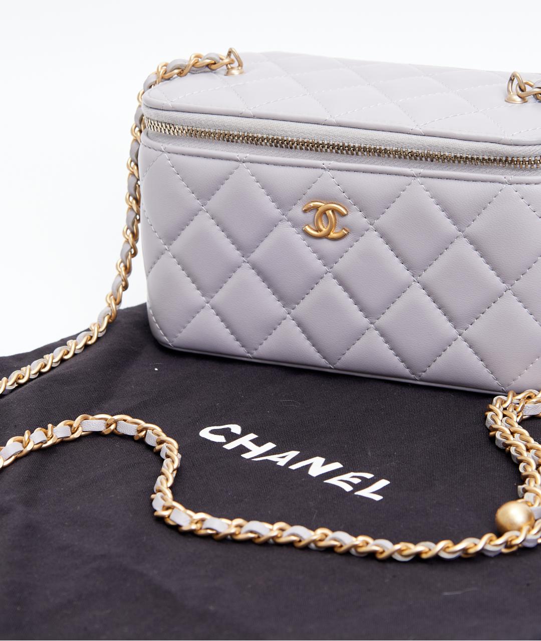 CHANEL Фиолетовая кожаная сумка через плечо, фото 6