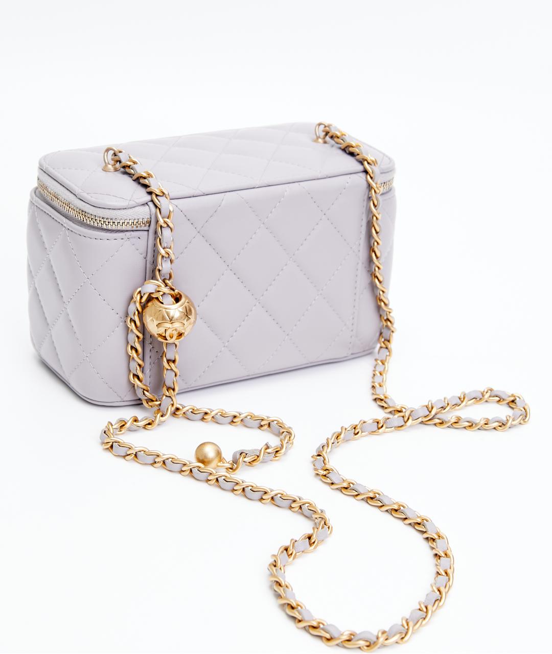 CHANEL Фиолетовая кожаная сумка через плечо, фото 4
