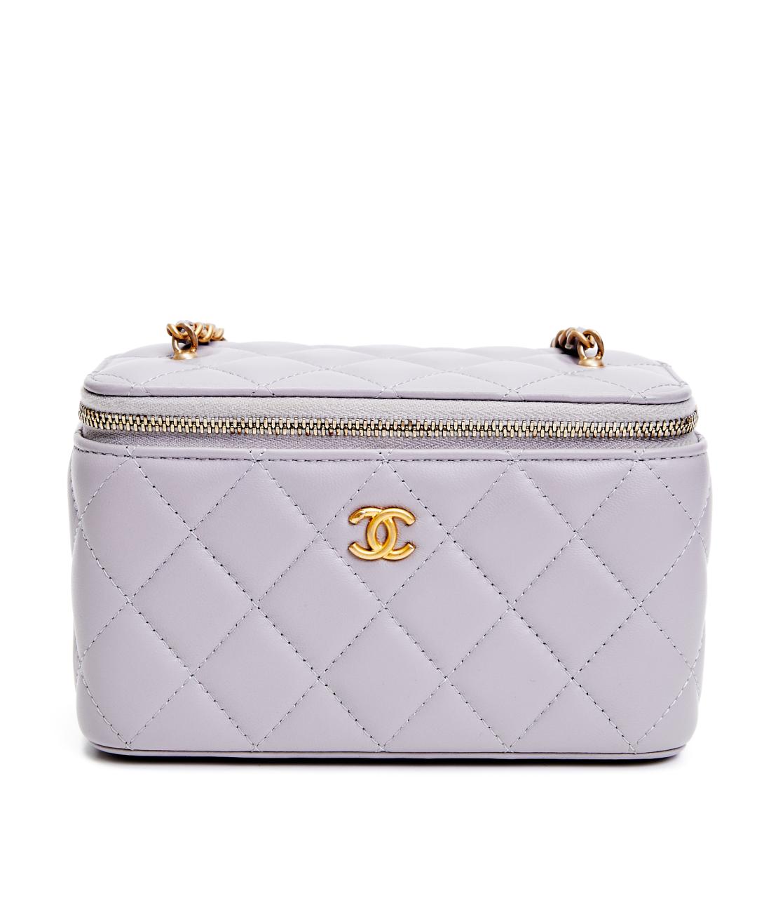 CHANEL Фиолетовая кожаная сумка через плечо, фото 1