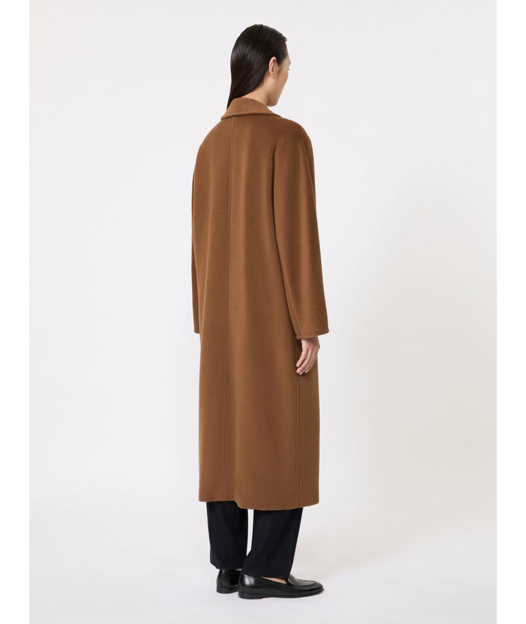MAX MARA Коричневое шерстяное пальто, фото 3