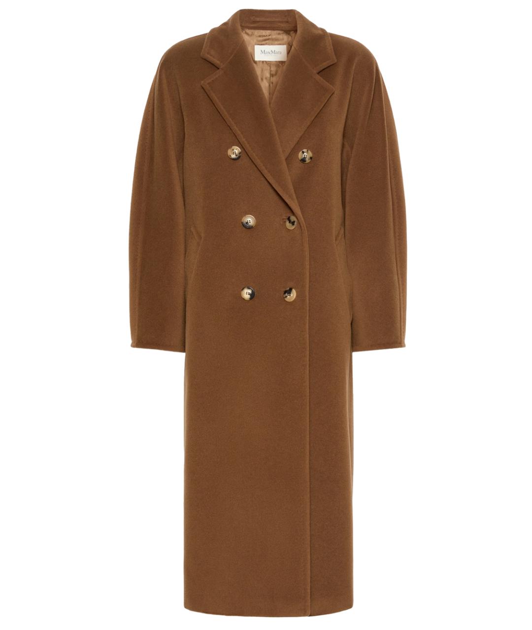 MAX MARA Коричневое шерстяное пальто, фото 1