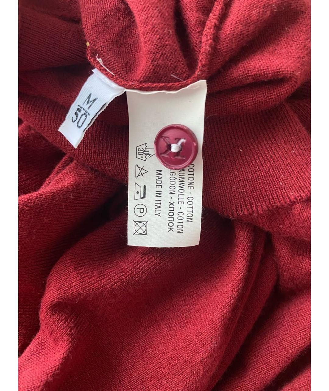 KITON Бордовый хлопковый джемпер / свитер, фото 4
