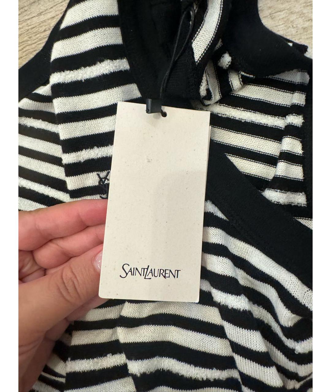 SAINT LAURENT Белая модал майка, фото 4