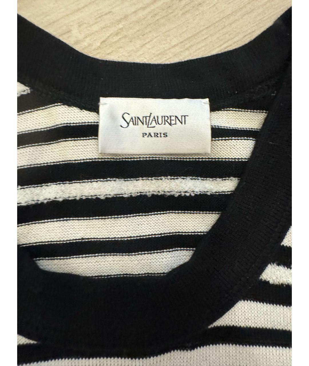 SAINT LAURENT Белая модал майка, фото 3
