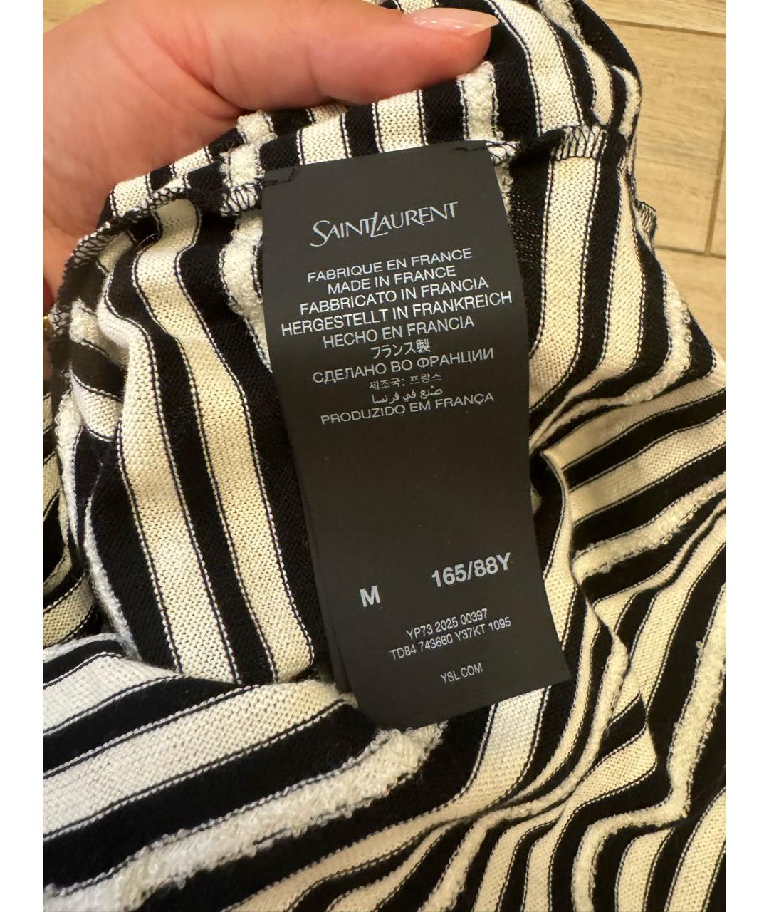 SAINT LAURENT Белая модал майка, фото 5